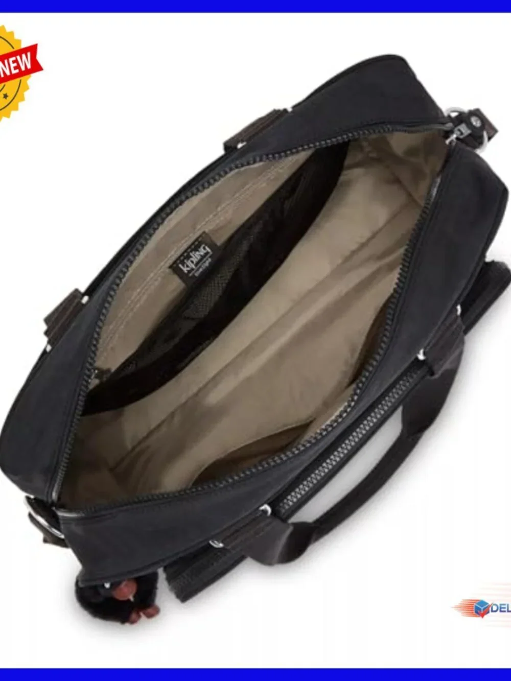 Lightweight Nylon Diaper Bag with Multiple Pockets and Zipper Closure